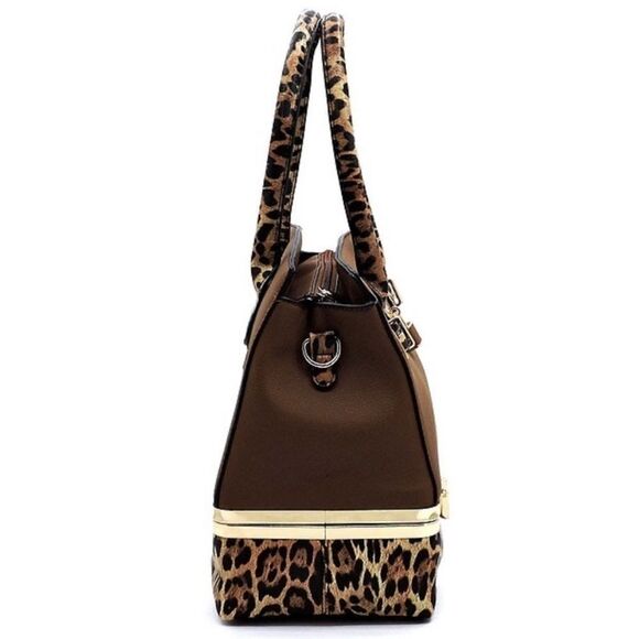 Leopard Pattern Double Handles bag - Picture 2 of 7